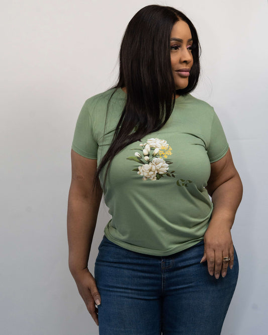 Vintage Gardenia – Women’s Fit Bamboo Tee