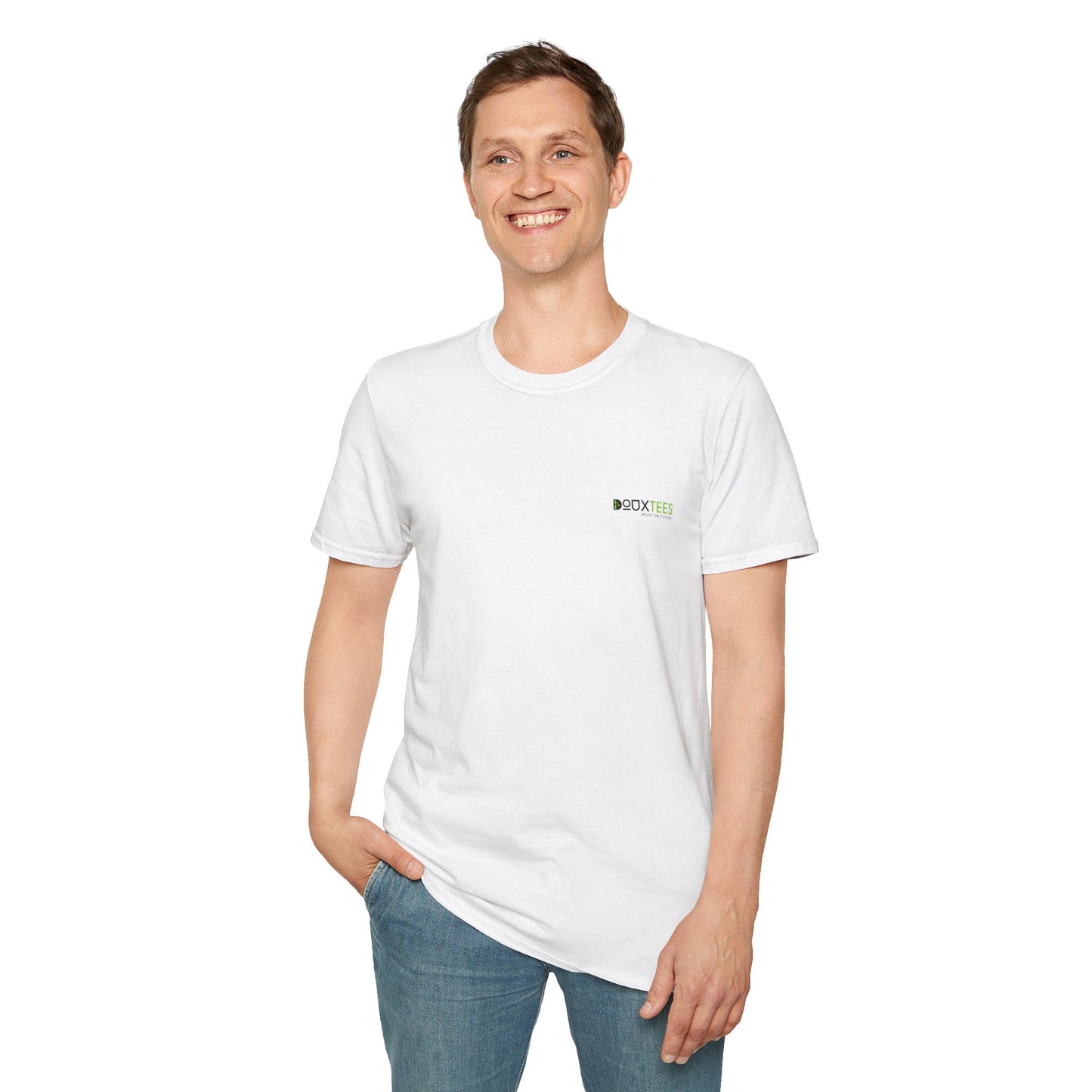 Unisex Bamboo Viscose T-Shirt Douxtees brand merchandise, featuring our logo.
