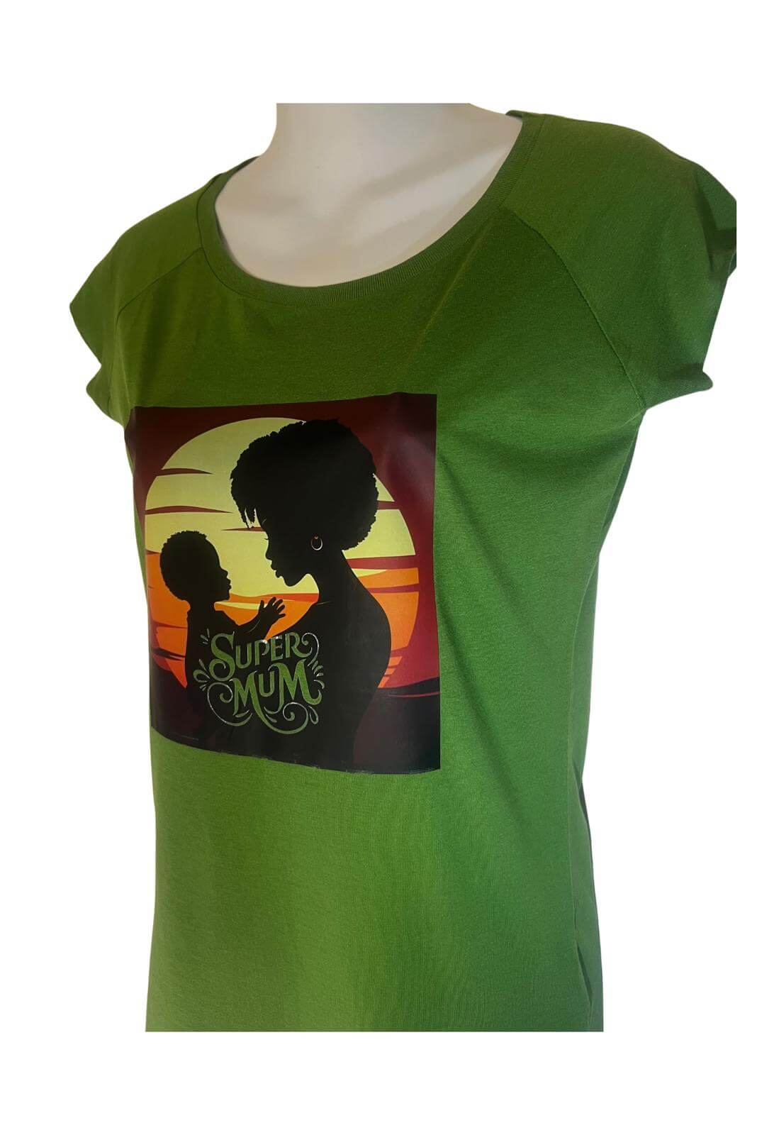 Super Mum Forest Green Bamboo Blend Raglan Top