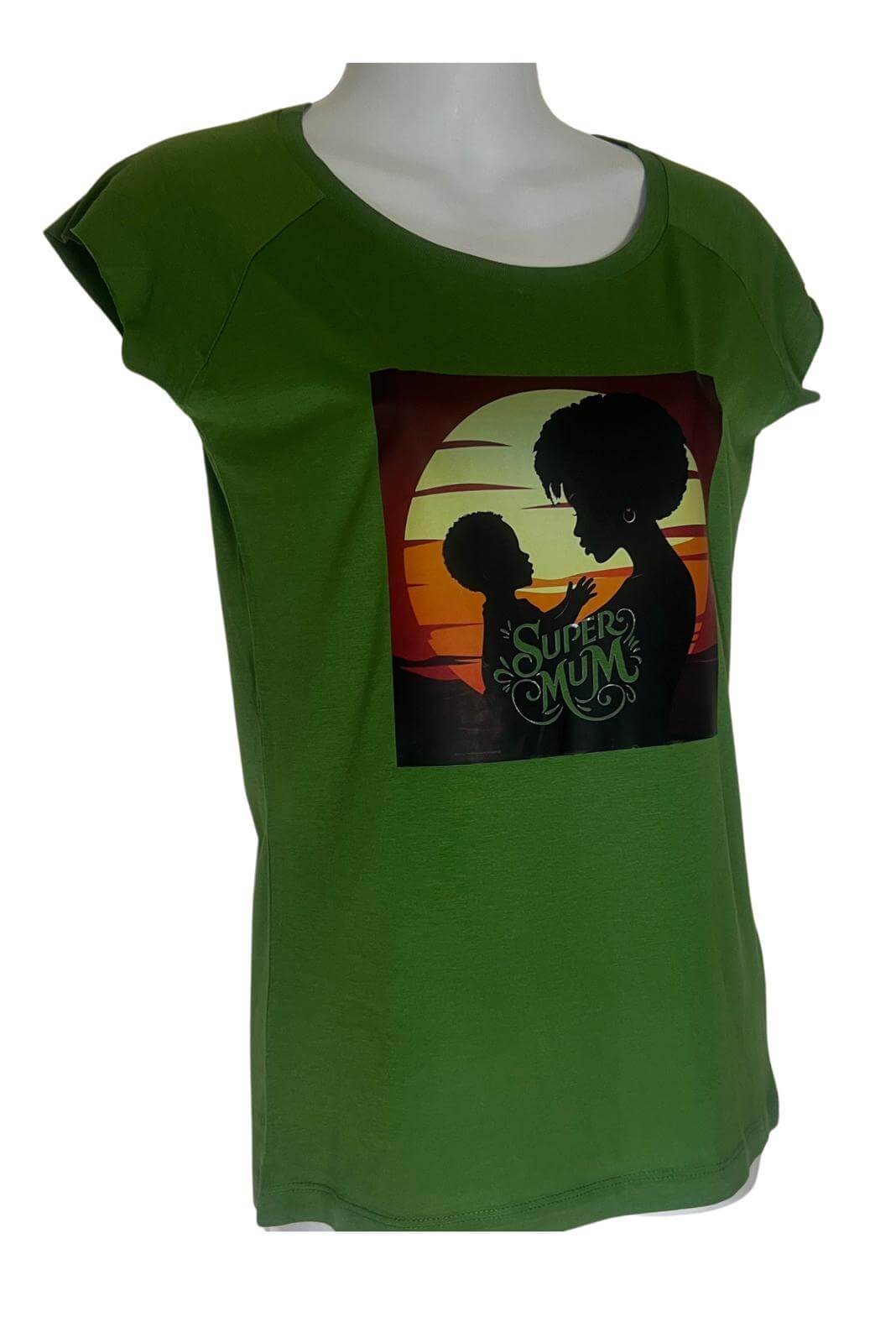 Super Mum Forest Green Bamboo Blend Raglan Top