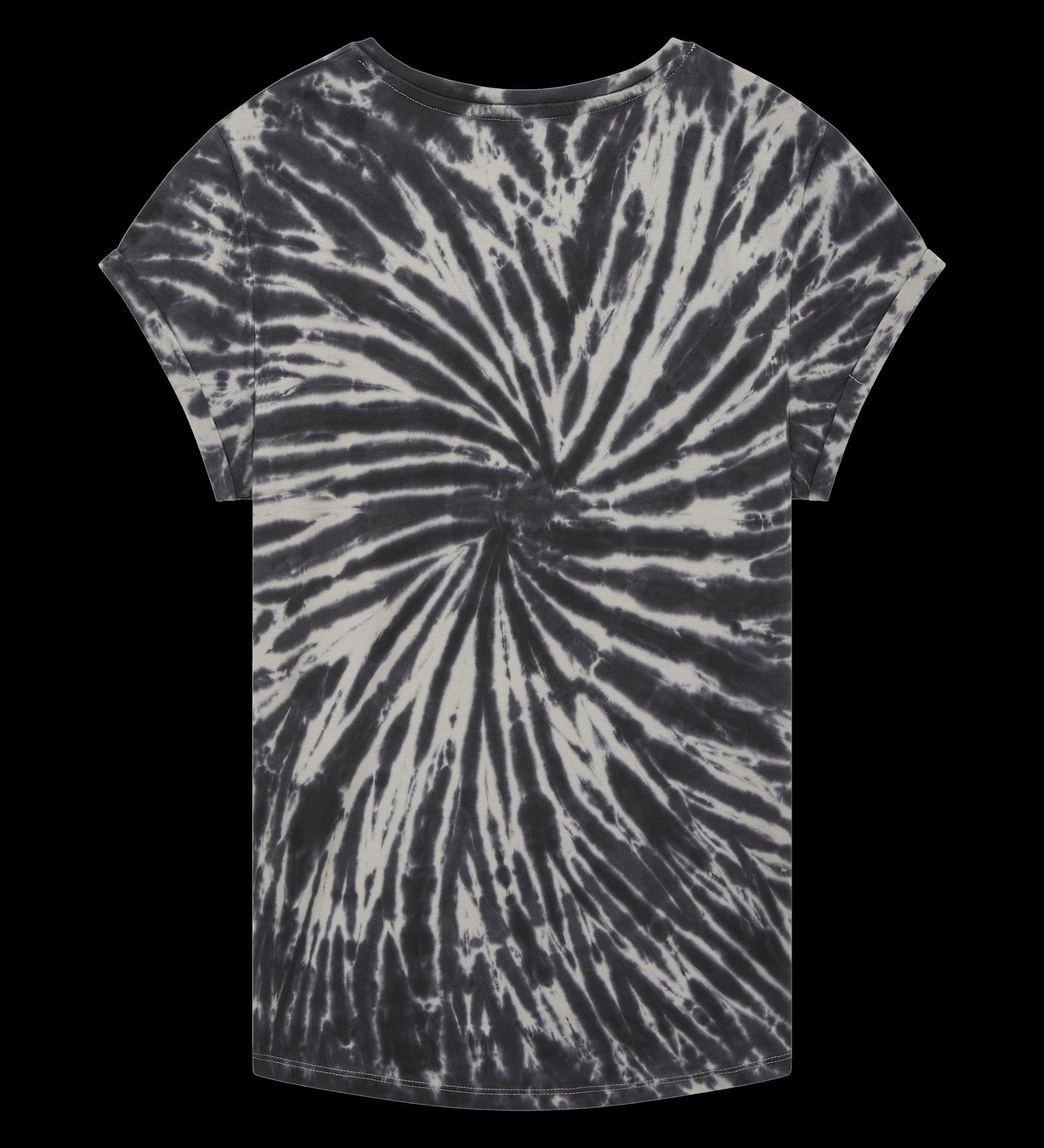 Charcoal Tie-Dye Fitted Tee - Back