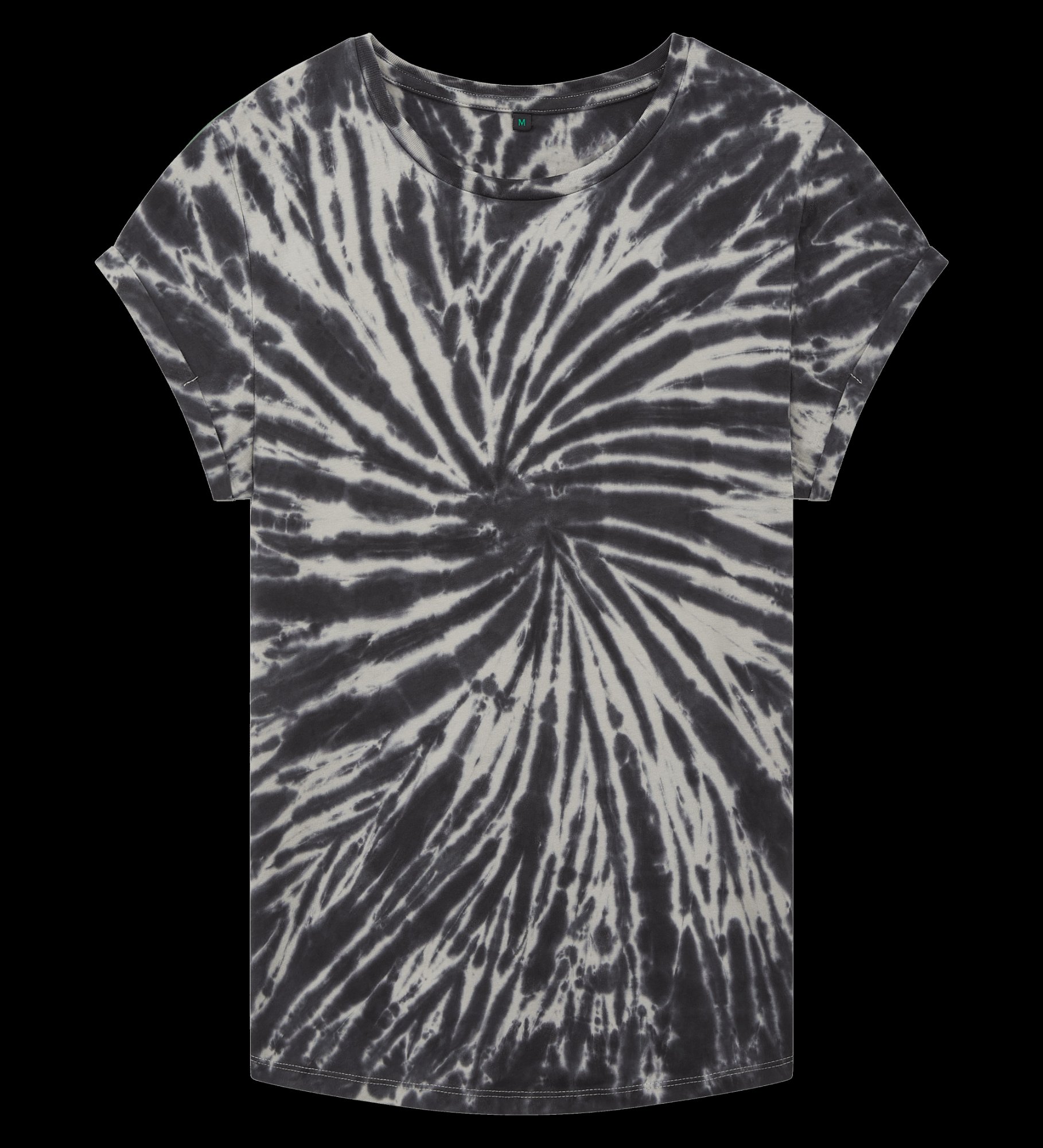 Charcoal Tie-Dye Fitted Tee - Front